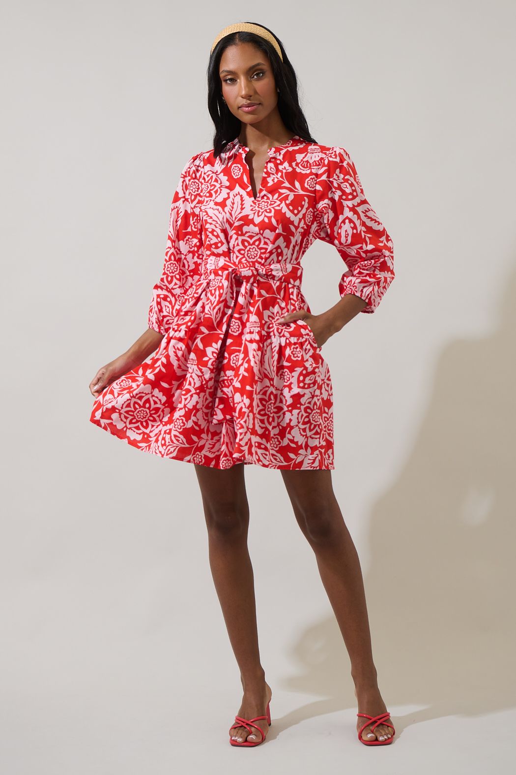 Hazel Floral Shift Mini Dress