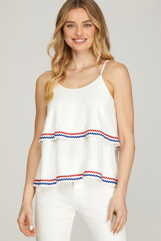 Red, White and Blue Top