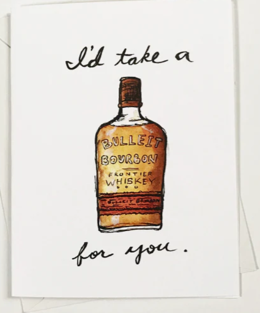 Bri Bowers Watercolor Card - Bulleit Bourbon