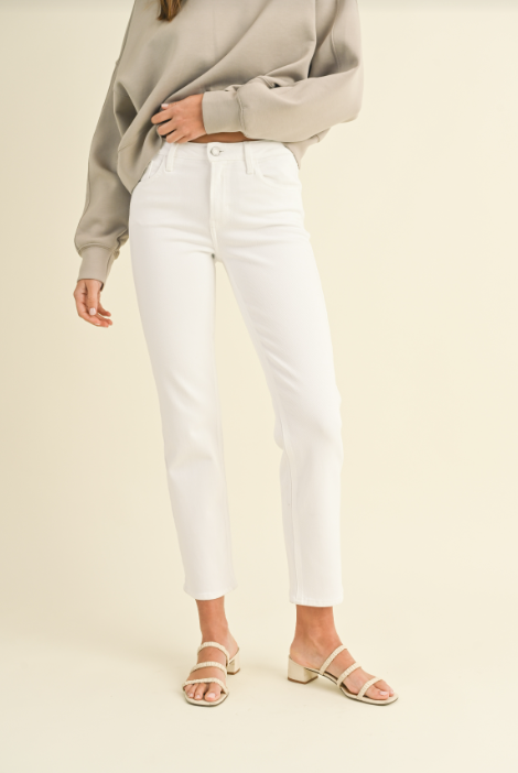 Whitney Optic White Jeans - Jeans - Surprise Lily