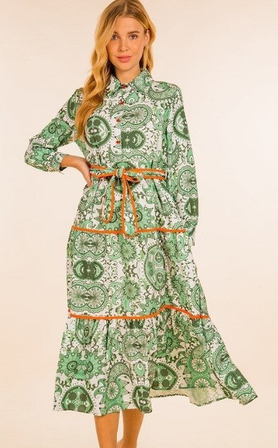 Elenore Printed Maxi Dress