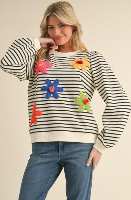 Sunny Fall Striped Sweater - Top - Sweater - Surprise Lily