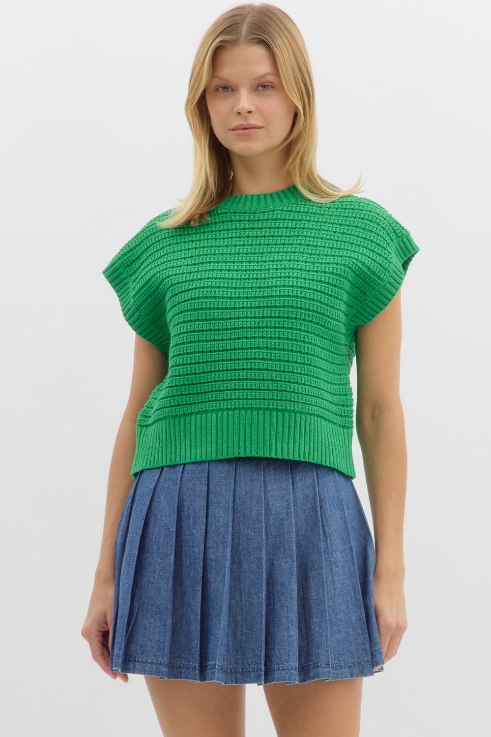 Gretchen Green Knit Top