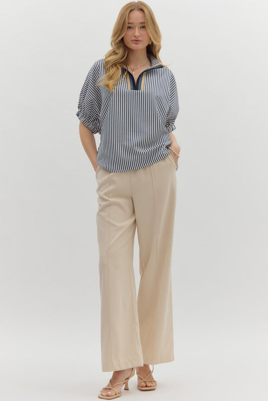 Pearcy Pop Top in Blue