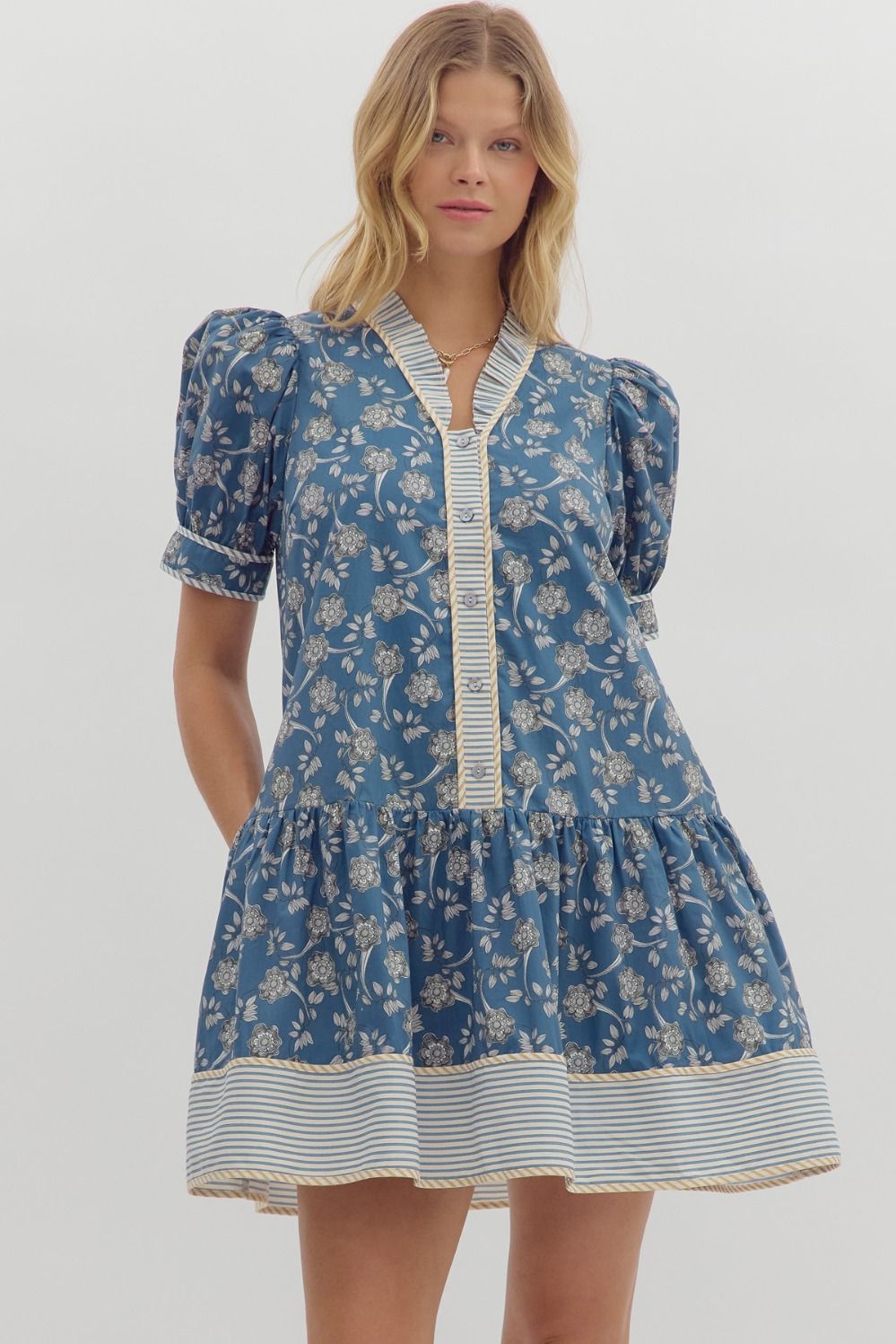 Giannah Blue Floral Mini