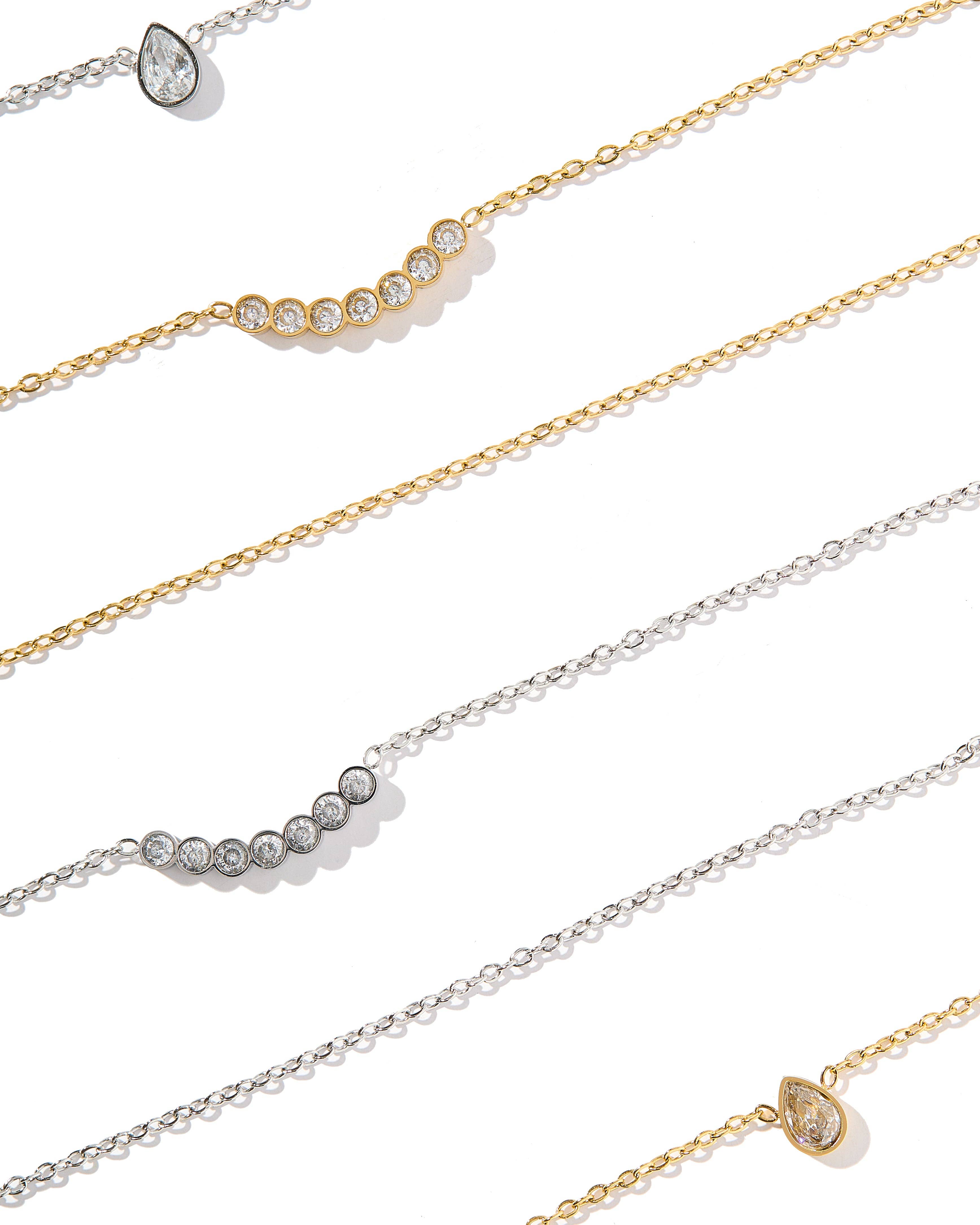 Necklace - Paloma Pear Drop Gold - Surprise Lily