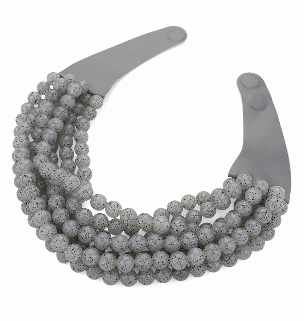 Chunky Beaded Layered Magnetic Necklace