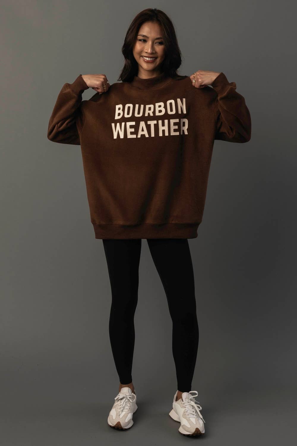 Brown Whiskey & Bourbon Reversible Sweatshirt - Surprise Lily