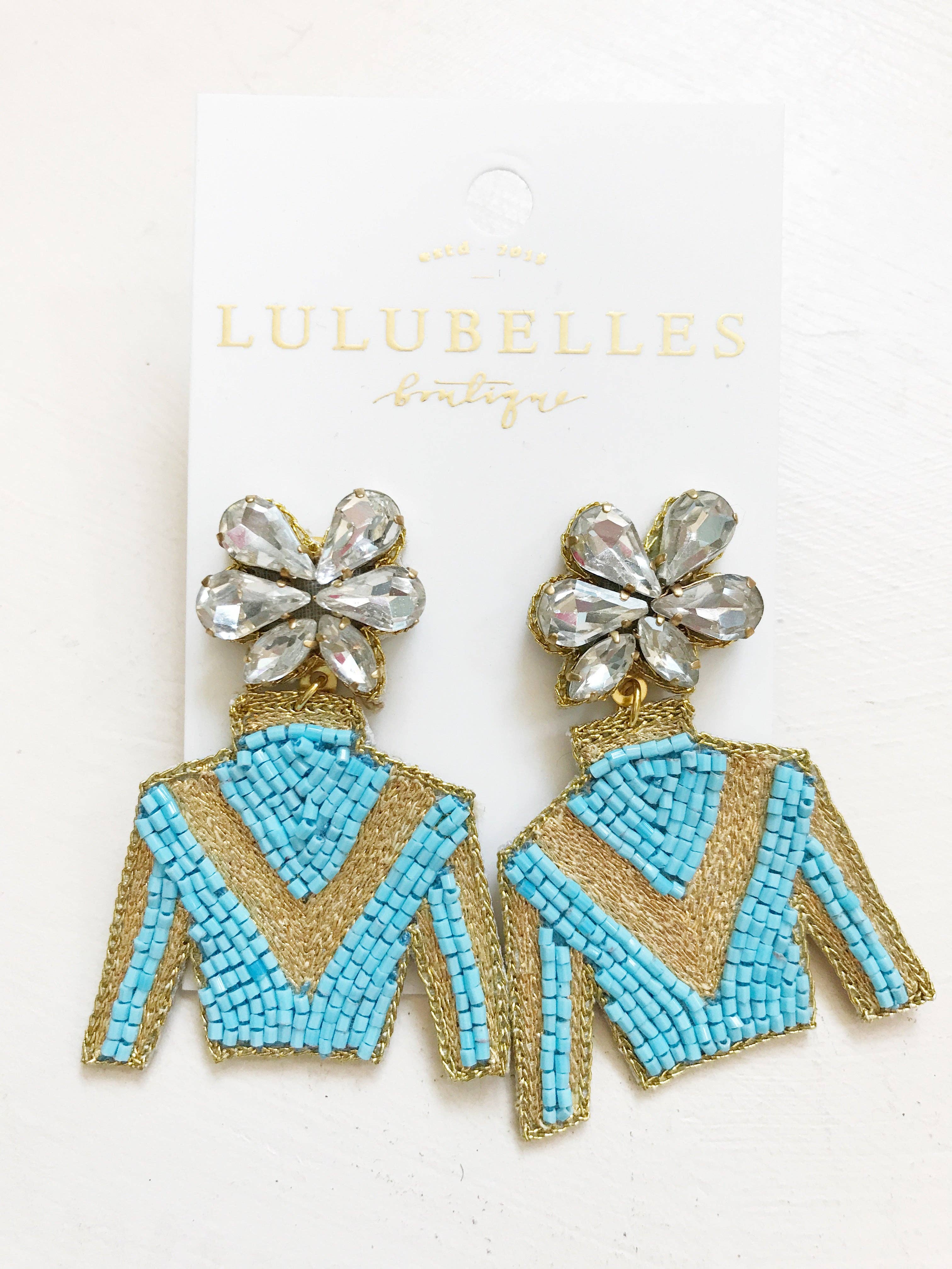 Derby Jockey Silks Earrings Victory Stripe