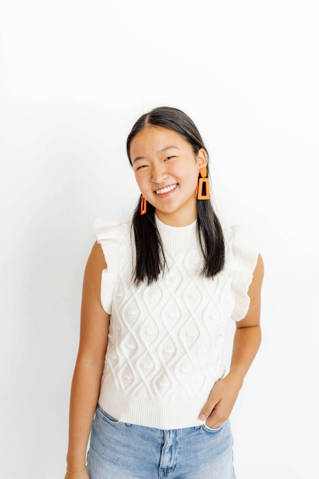 Kennedy - Metallic Orange - Earrings - Surprise Lily