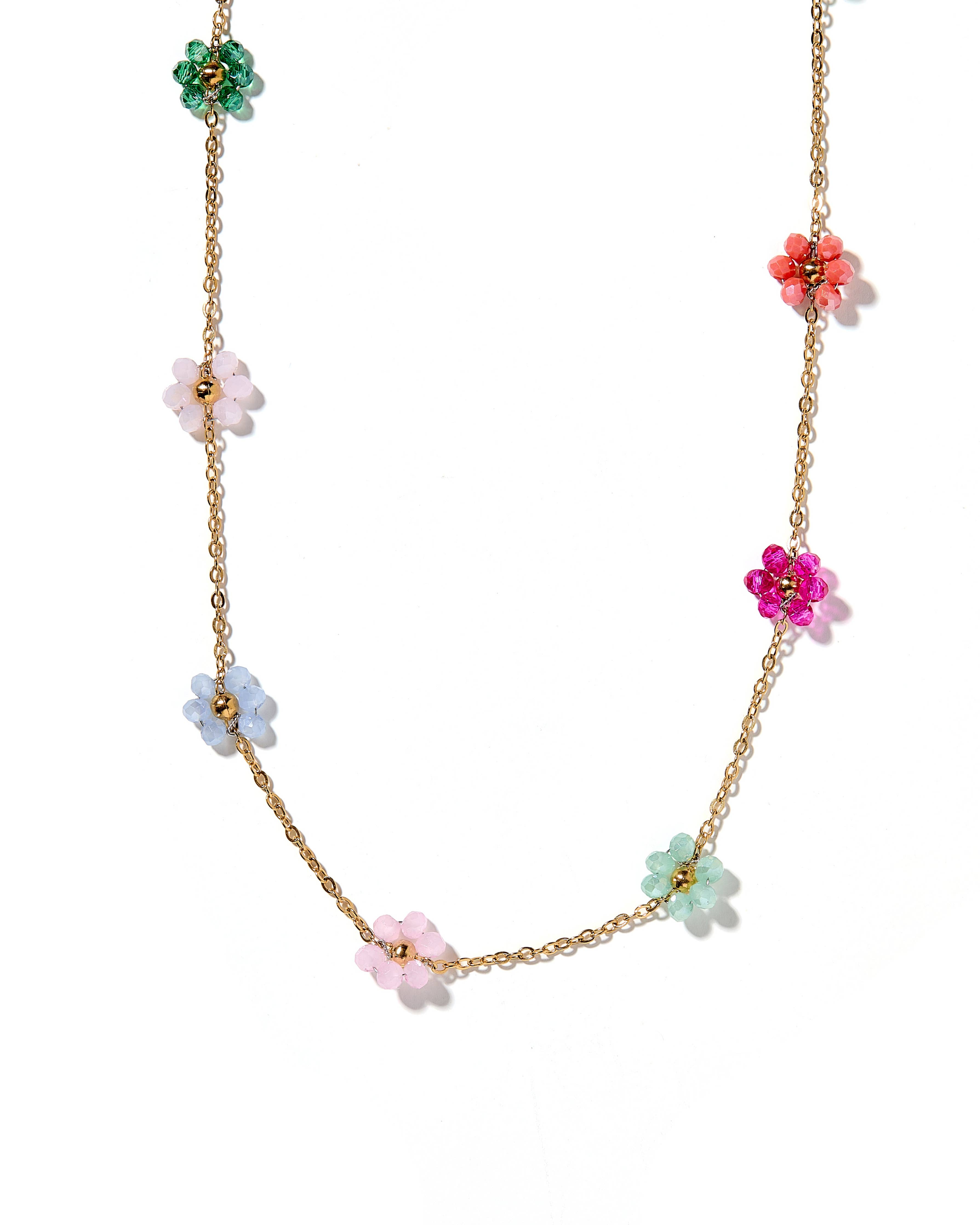 Necklace - Gracie Flower Multi Color - Surprise Lily