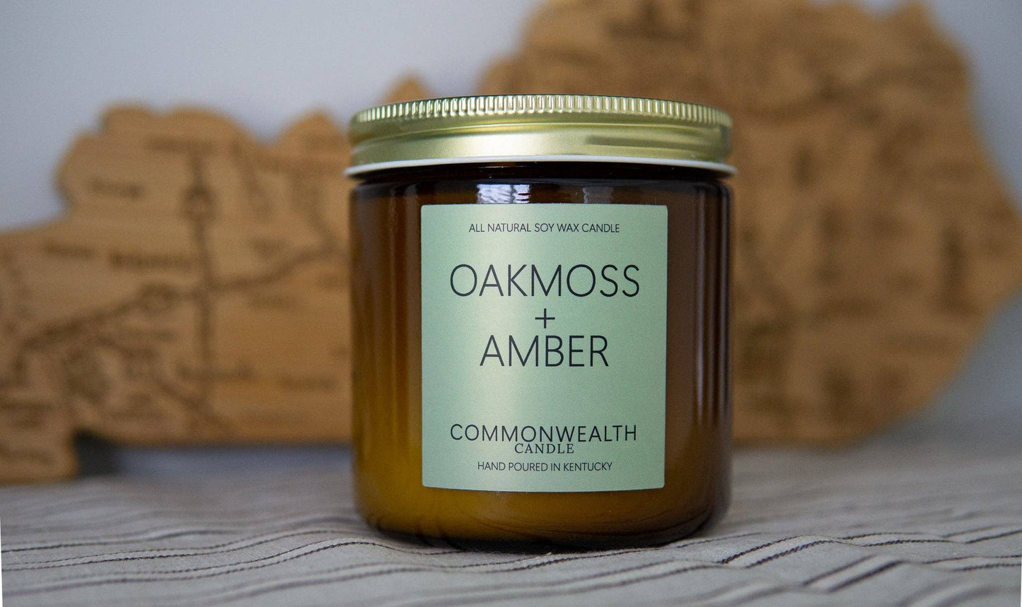 Oakmoss + Amber: 8oz Amber Jar