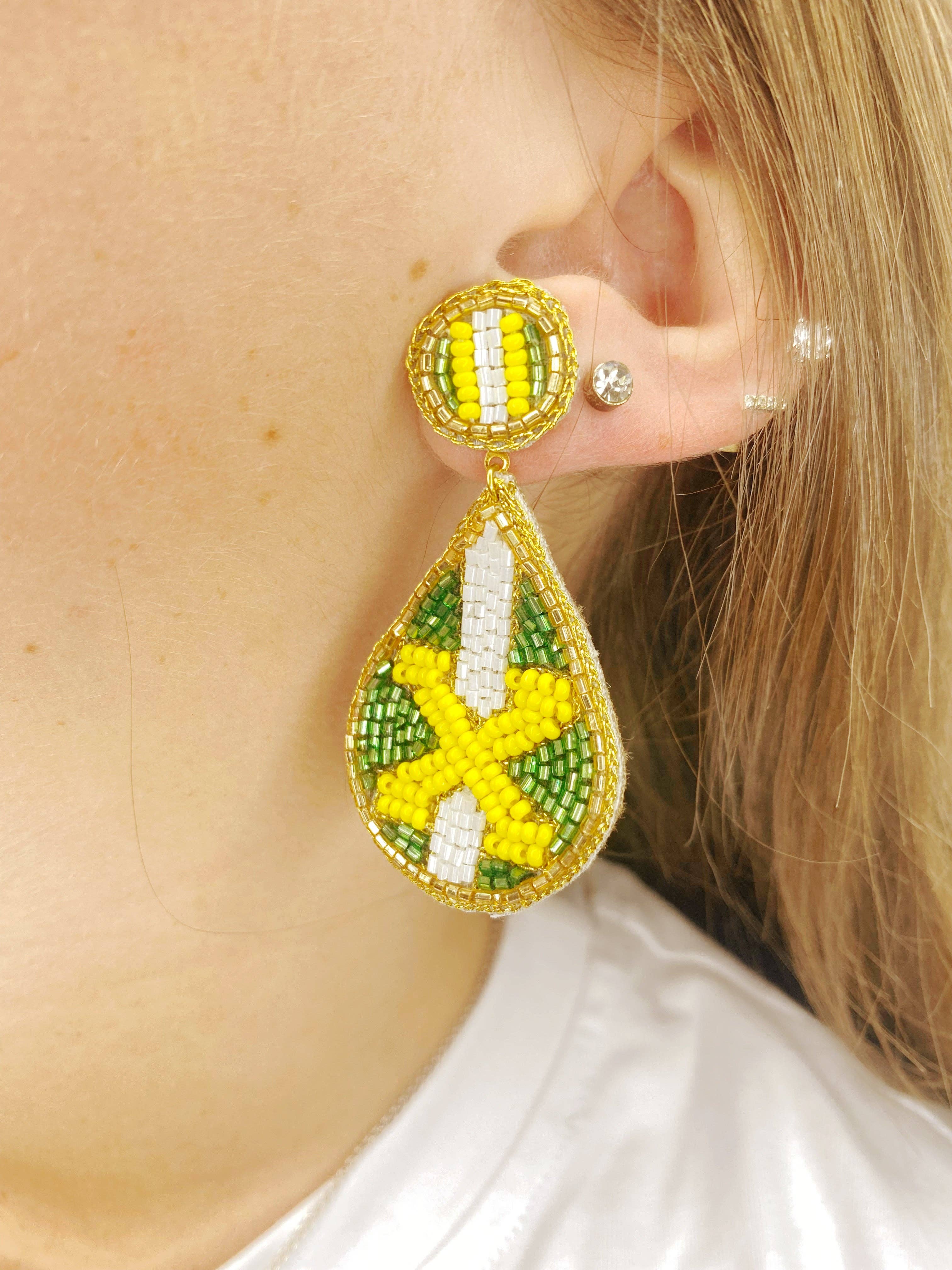 St.X Hand Beaded Earrings