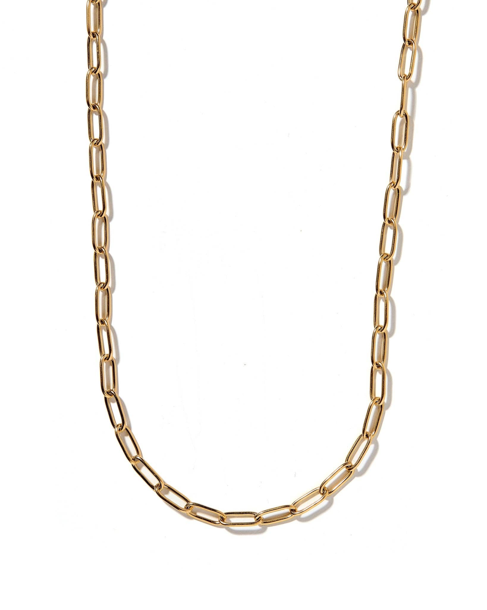 Necklace - Palmer Paperclip Gold - Surprise Lily