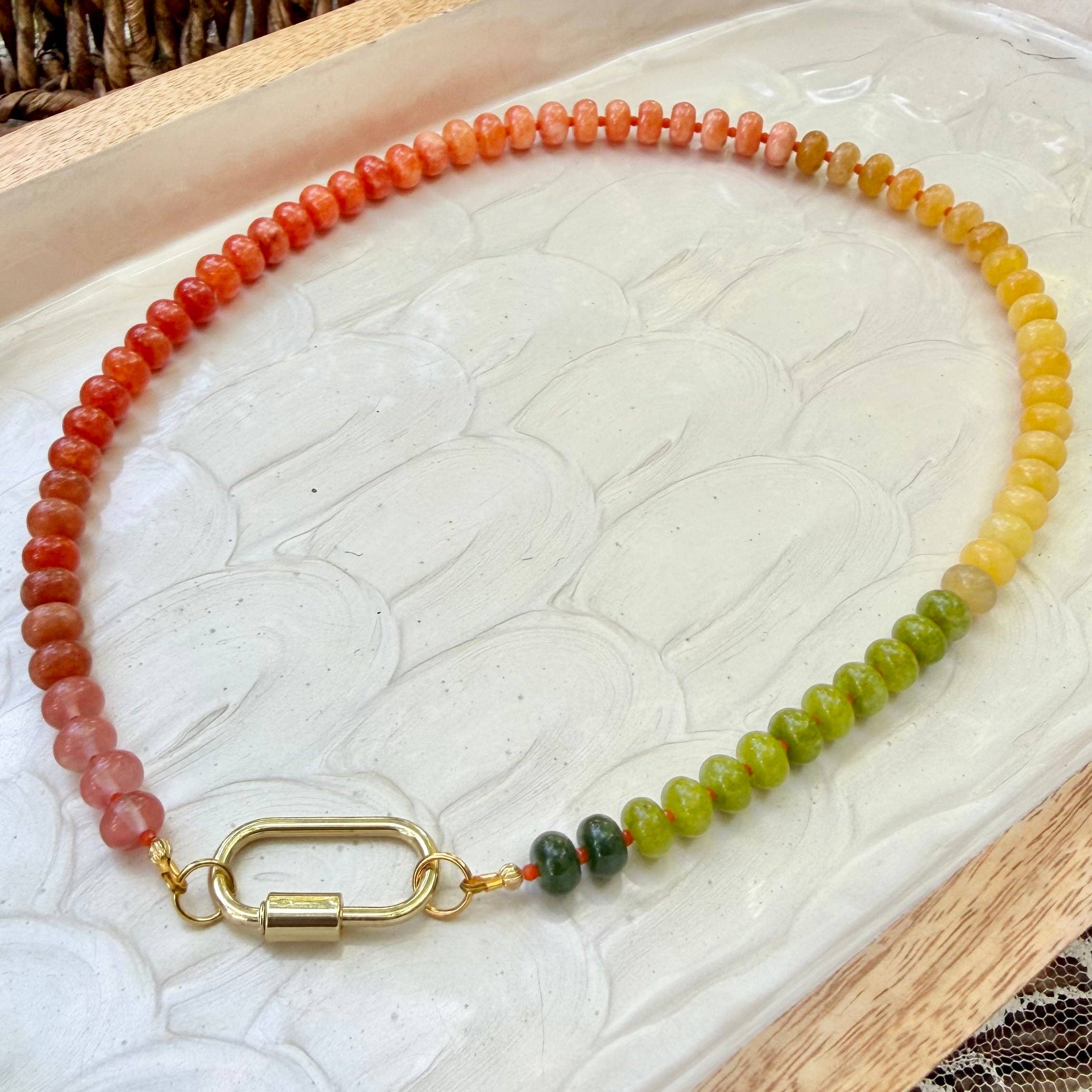 Ava | Orange, Yellow Ochre, Lime Green, and Forest Green | Autumn - Surprise Lily