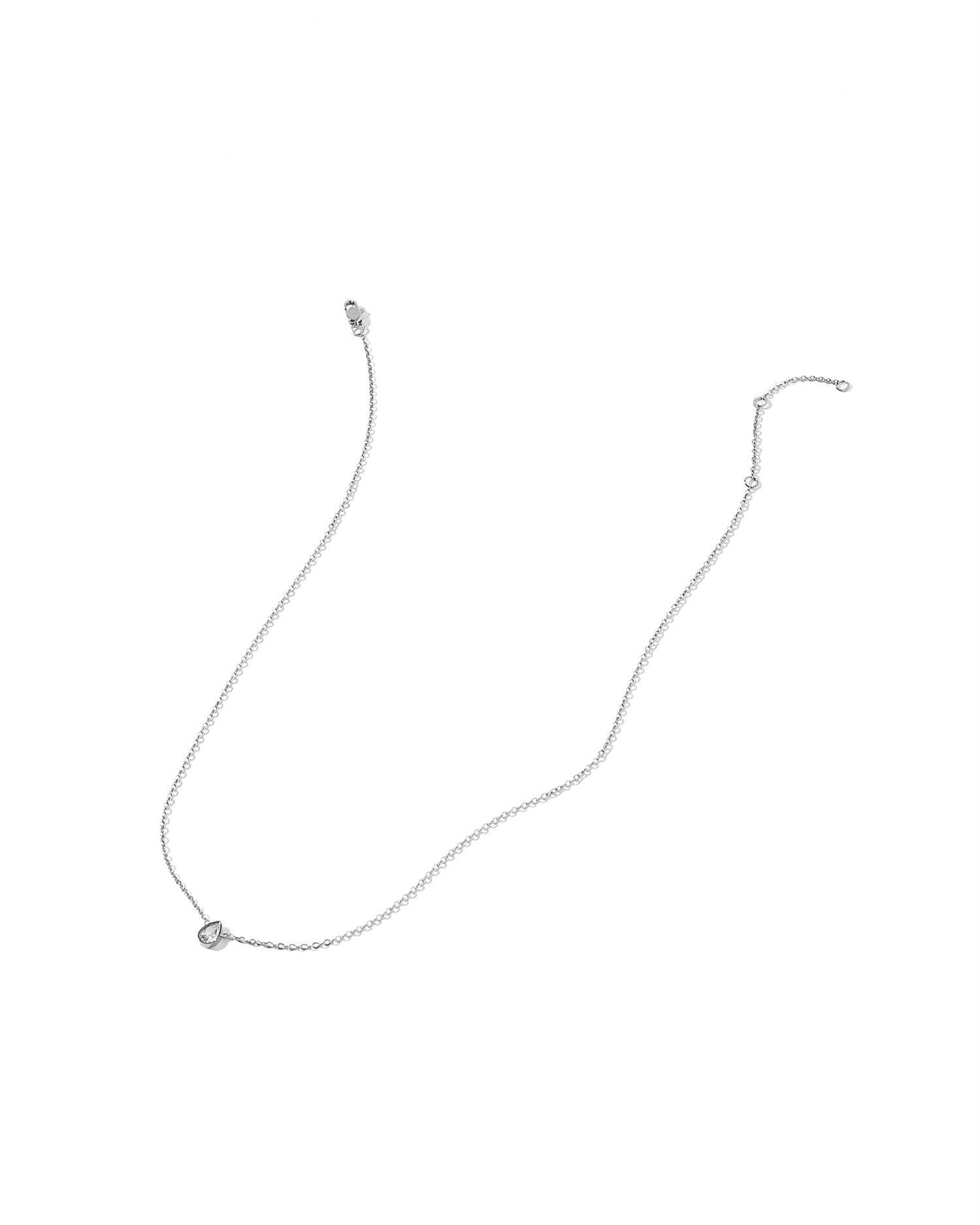 Necklace - Paloma Pear Drop Silver - Surprise Lily