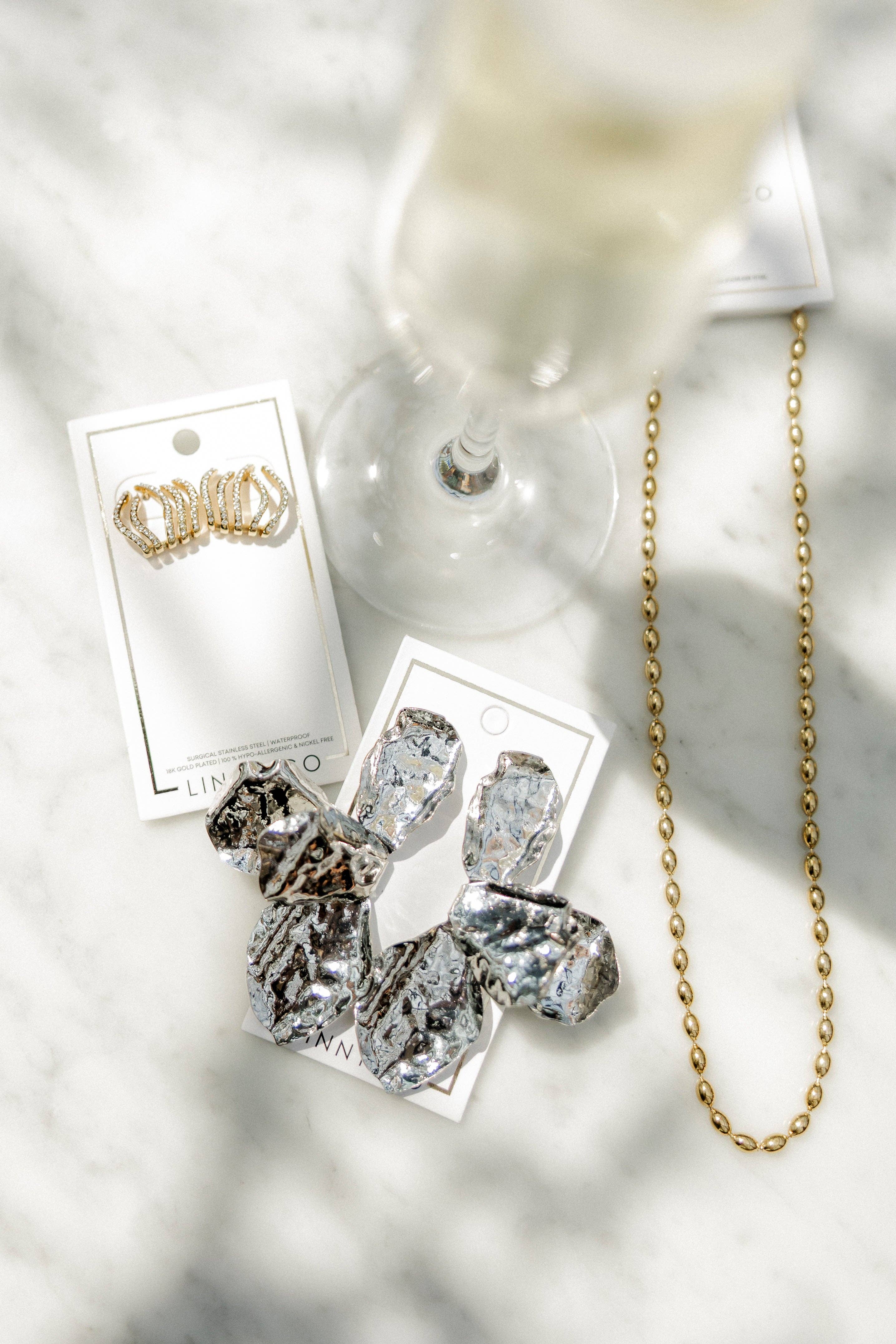 Eden Statement Earring - Silver - Surprise Lily