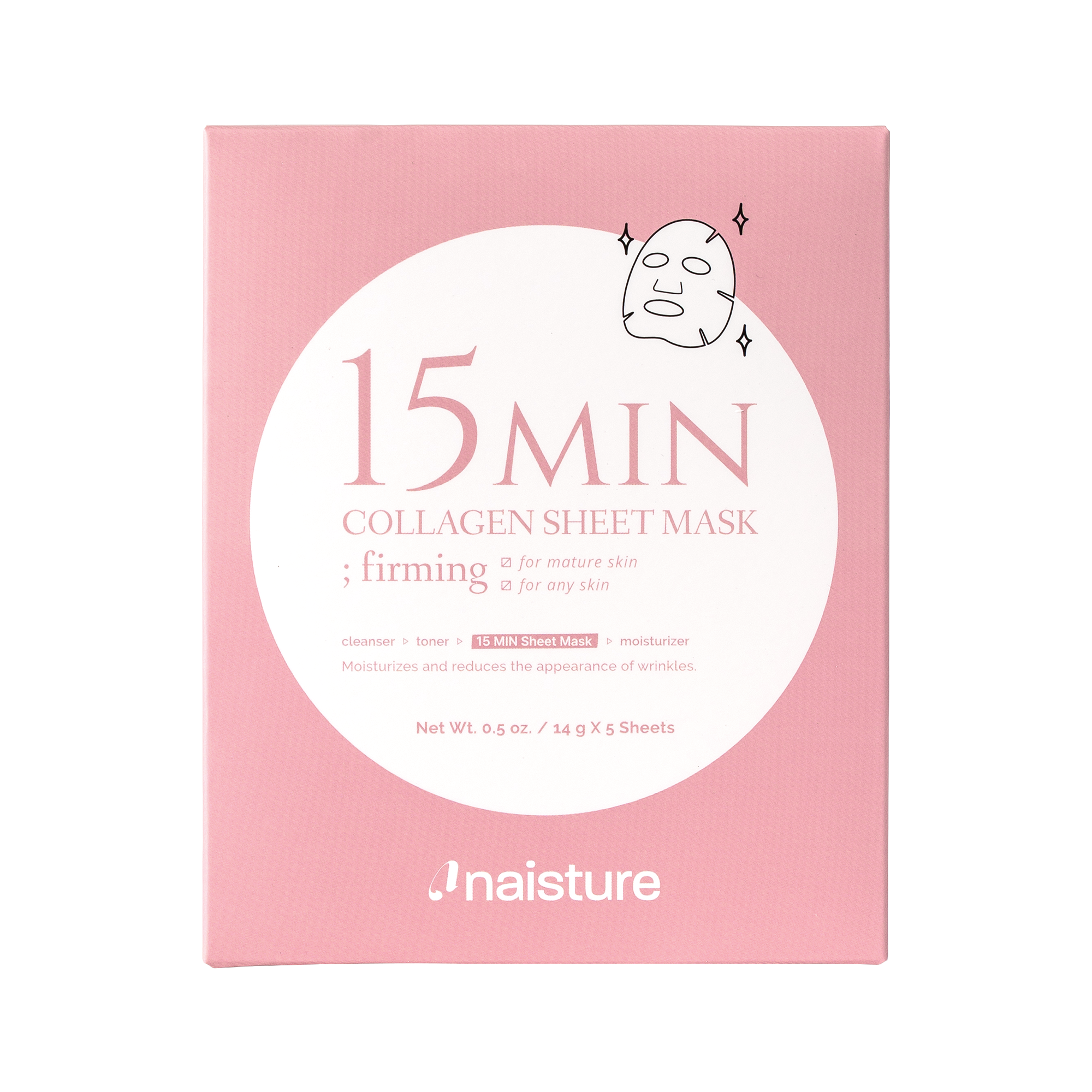 Firming & Hydrating 15 MIN Collagen Sheet Mask (5pc Box) - Surprise Lily