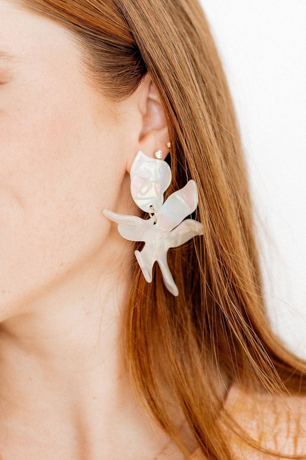 Flora Statement Earrings - Iridescent