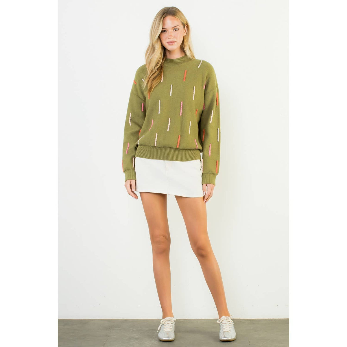 Long Sleeve Knit Sweater - Surprise Lily