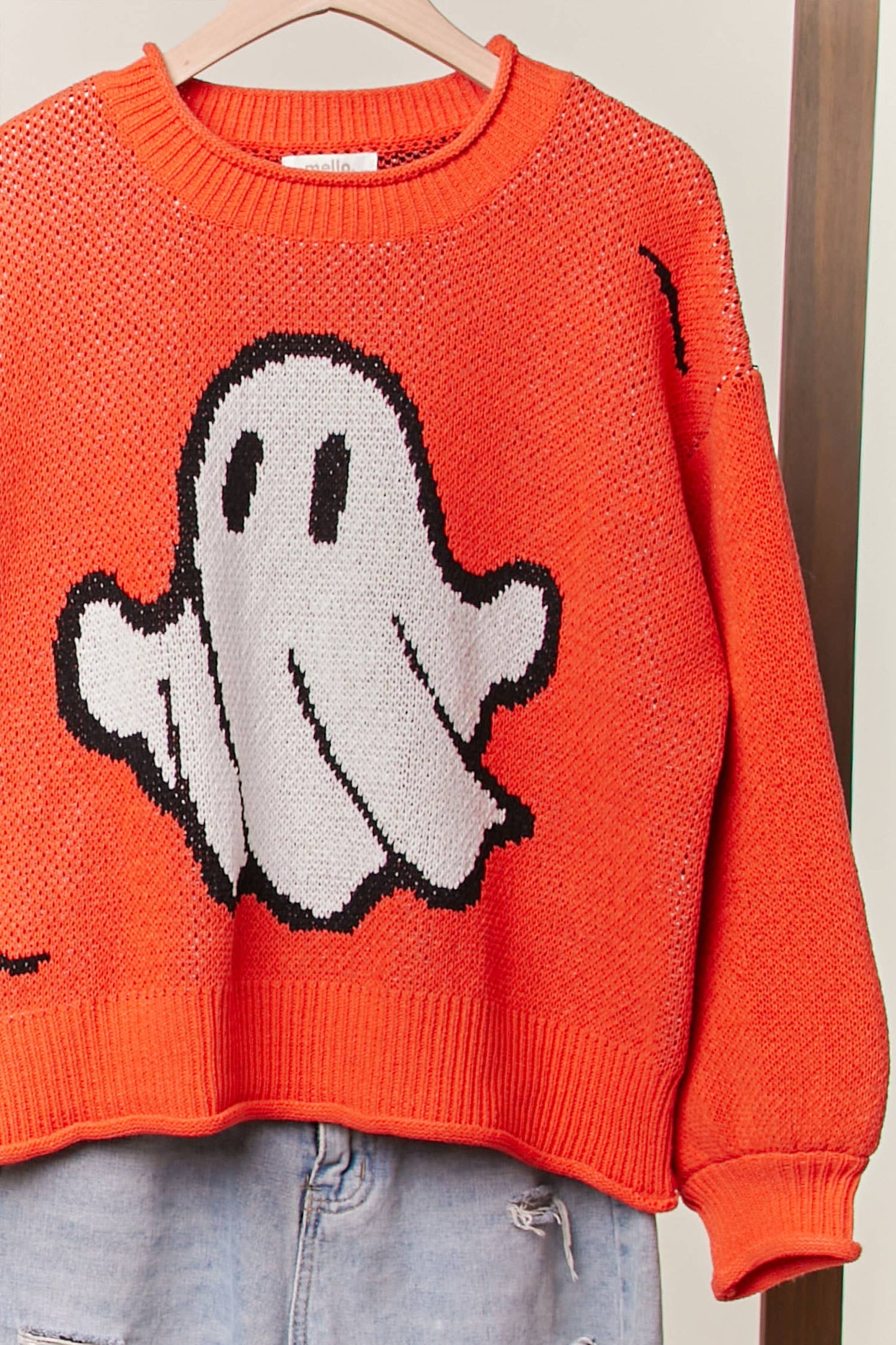 Halloween Spooky Face  Ghost Knit