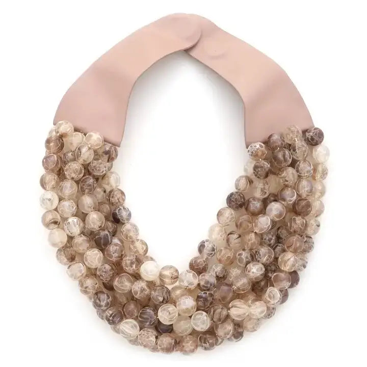 Chunky Beaded Layered Magnetic Necklace - Surprise Lily