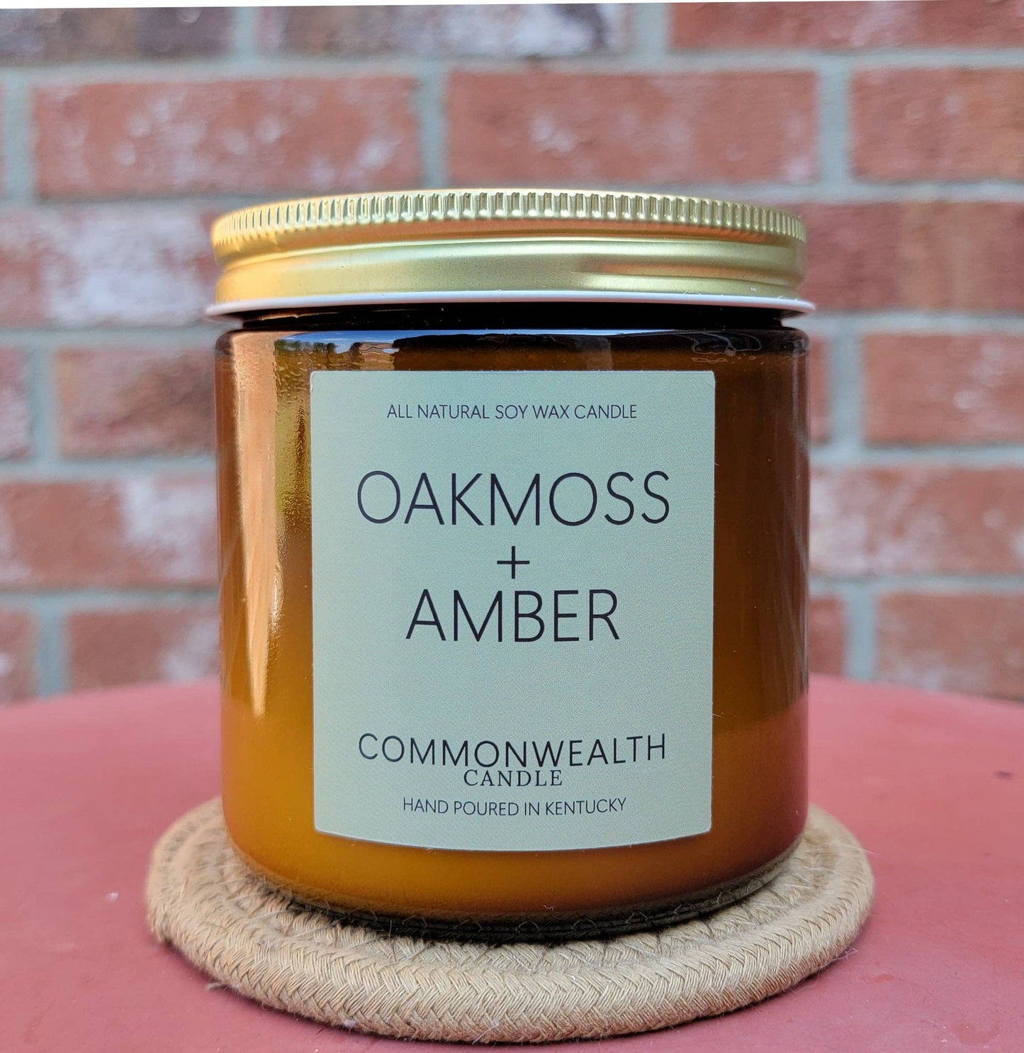 Oakmoss + Amber: 8oz Amber Jar