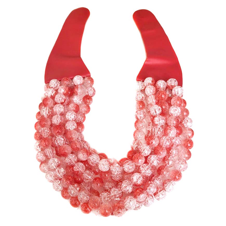 Chunky Beaded Layered Magnetic Necklace
