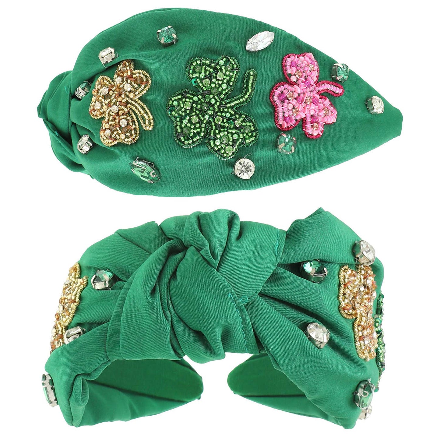 Saint Patrick's Shamrock Top Knotted Headband