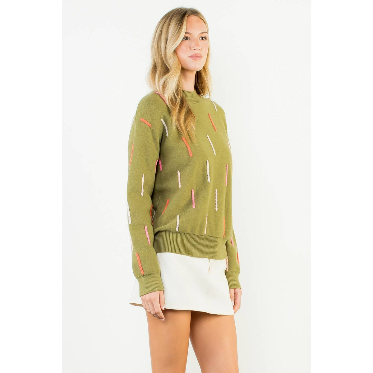 Long Sleeve Knit Sweater - Surprise Lily
