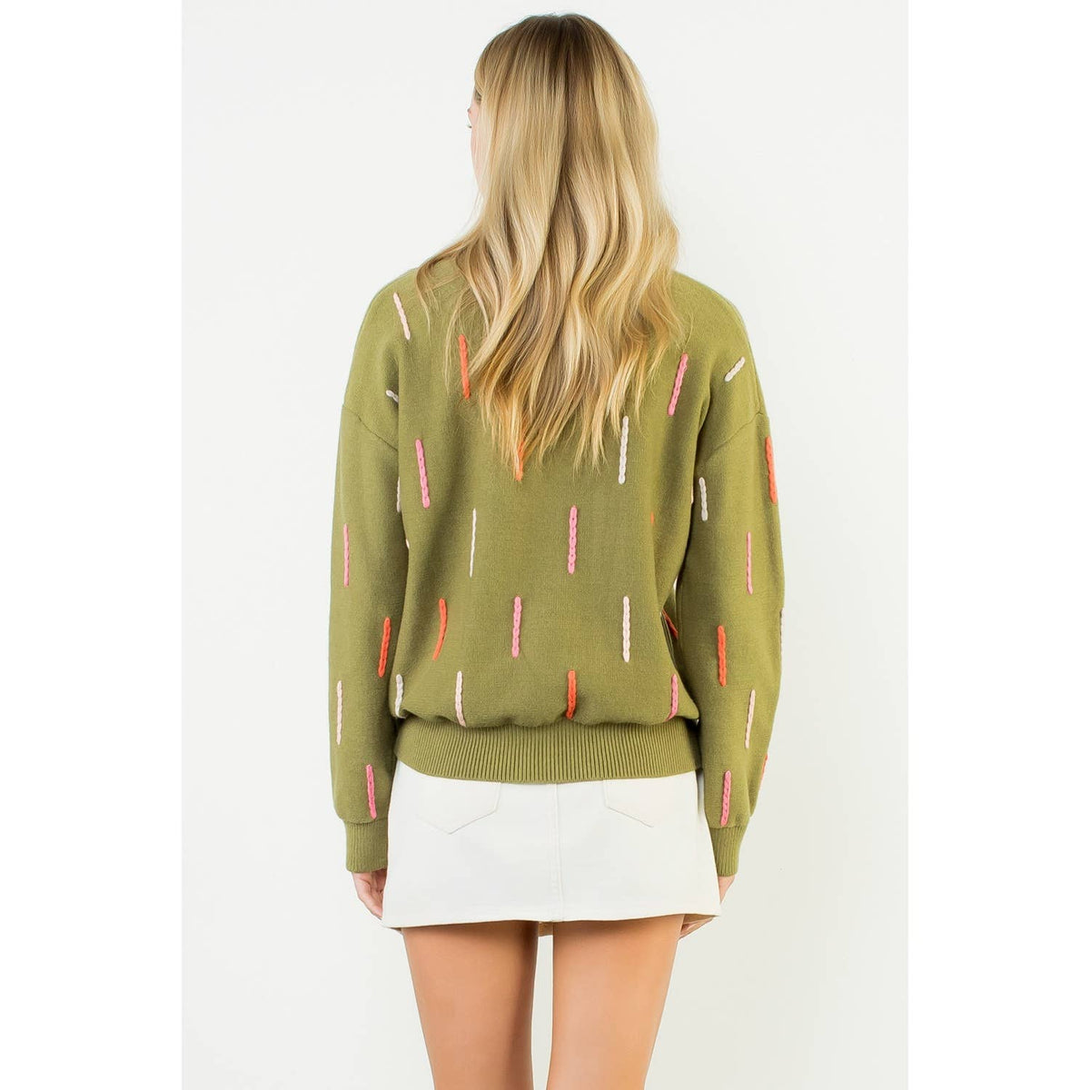 Long Sleeve Knit Sweater - Surprise Lily