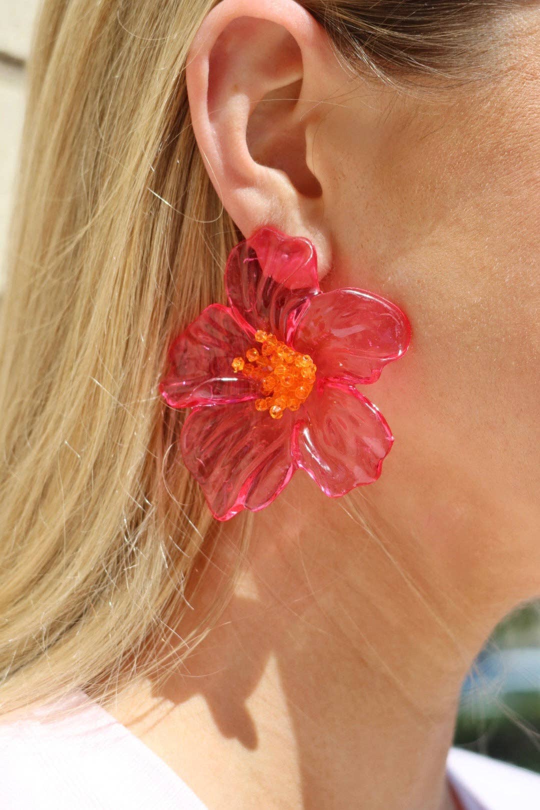 Kalani Statement Earrings - Pink - Surprise Lily