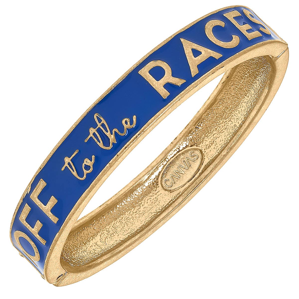 Off To The Races Enamel Hinge Bangle