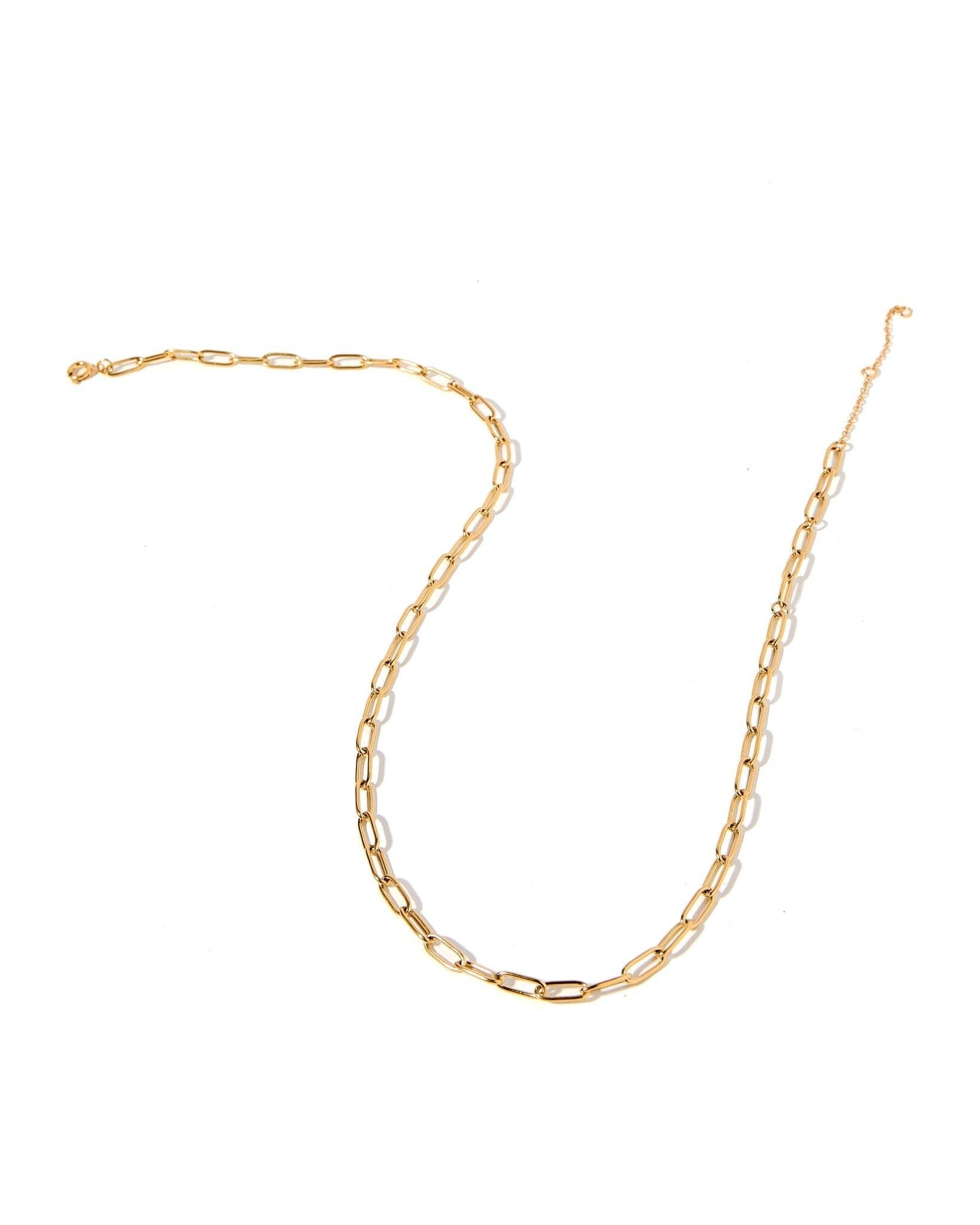 Necklace - Palmer Paperclip Gold - Surprise Lily