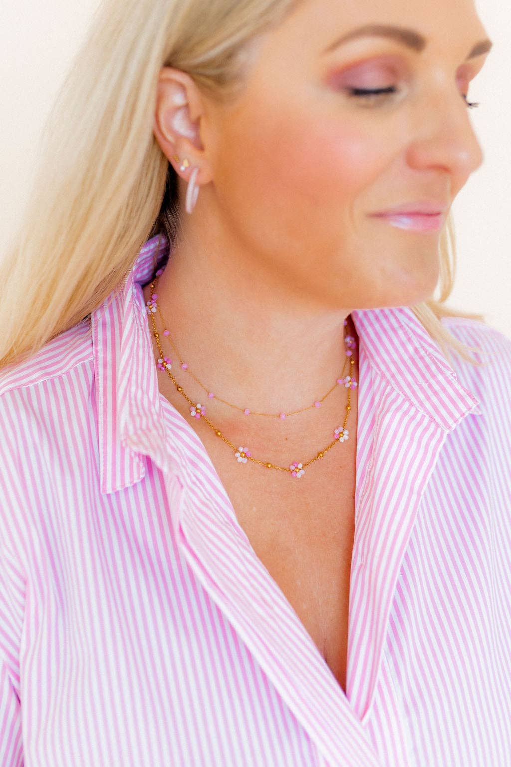 Necklace - Dabney Pink - Surprise Lily