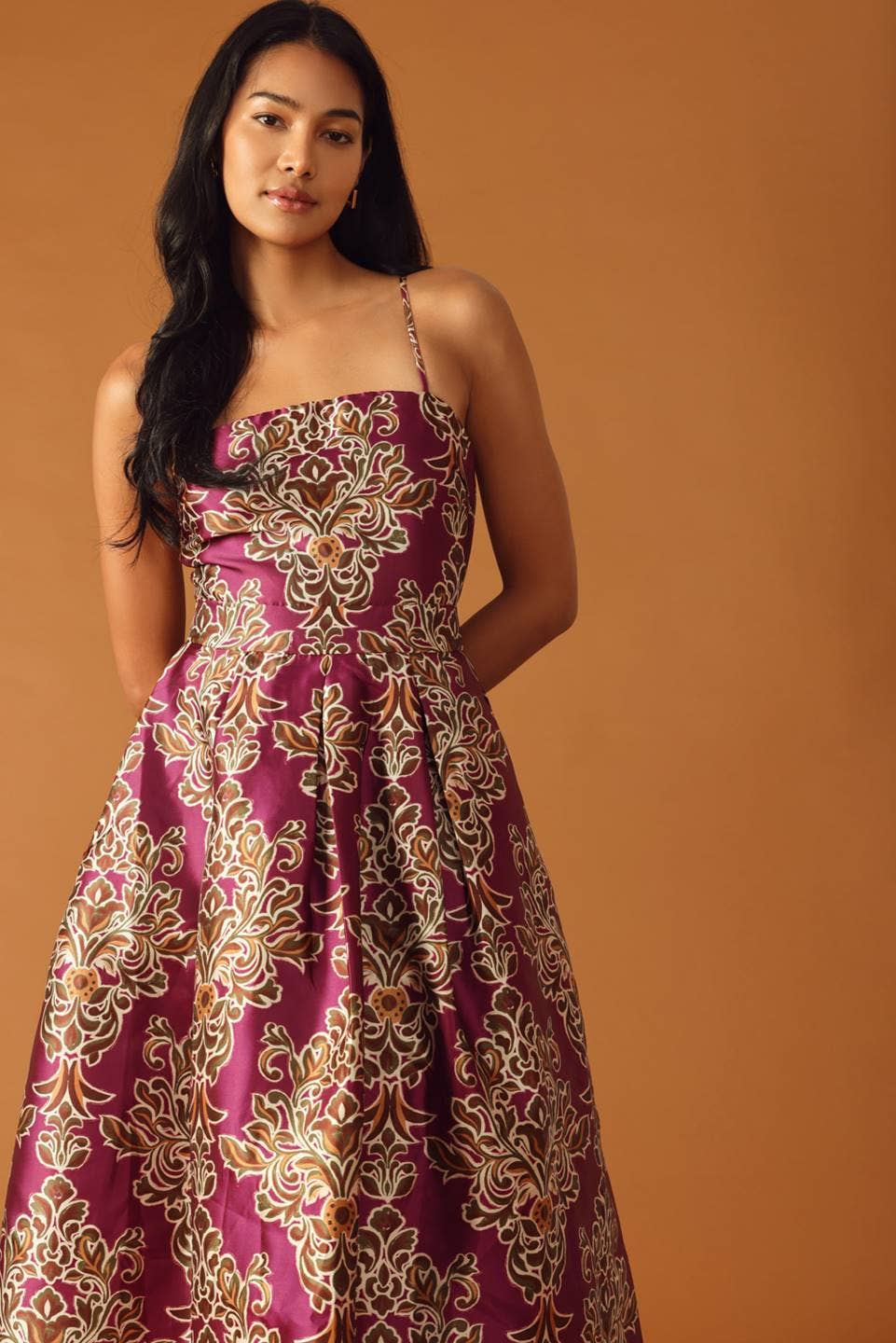 Maroon Floral Dress