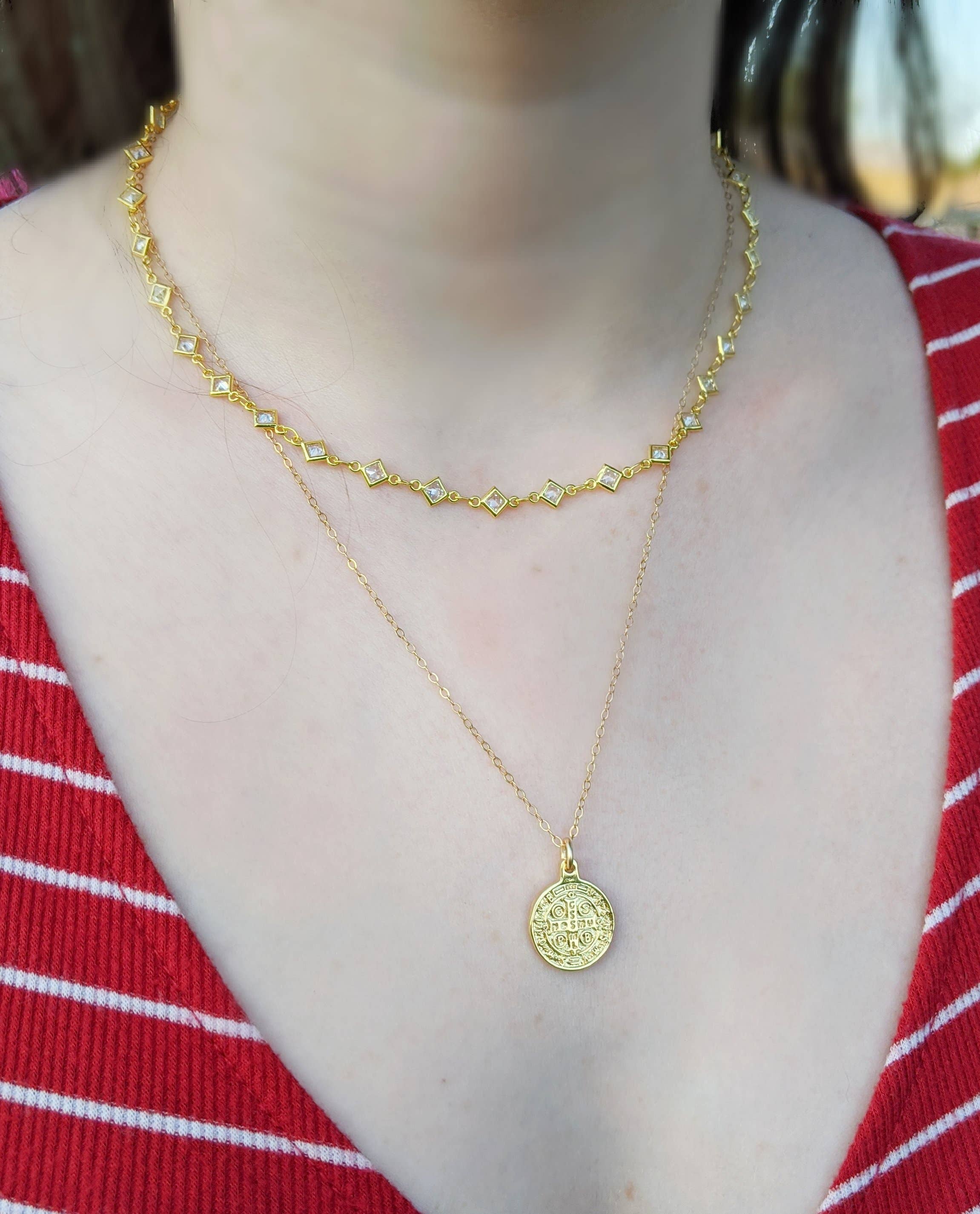 CZ Chain Layering Chokers
