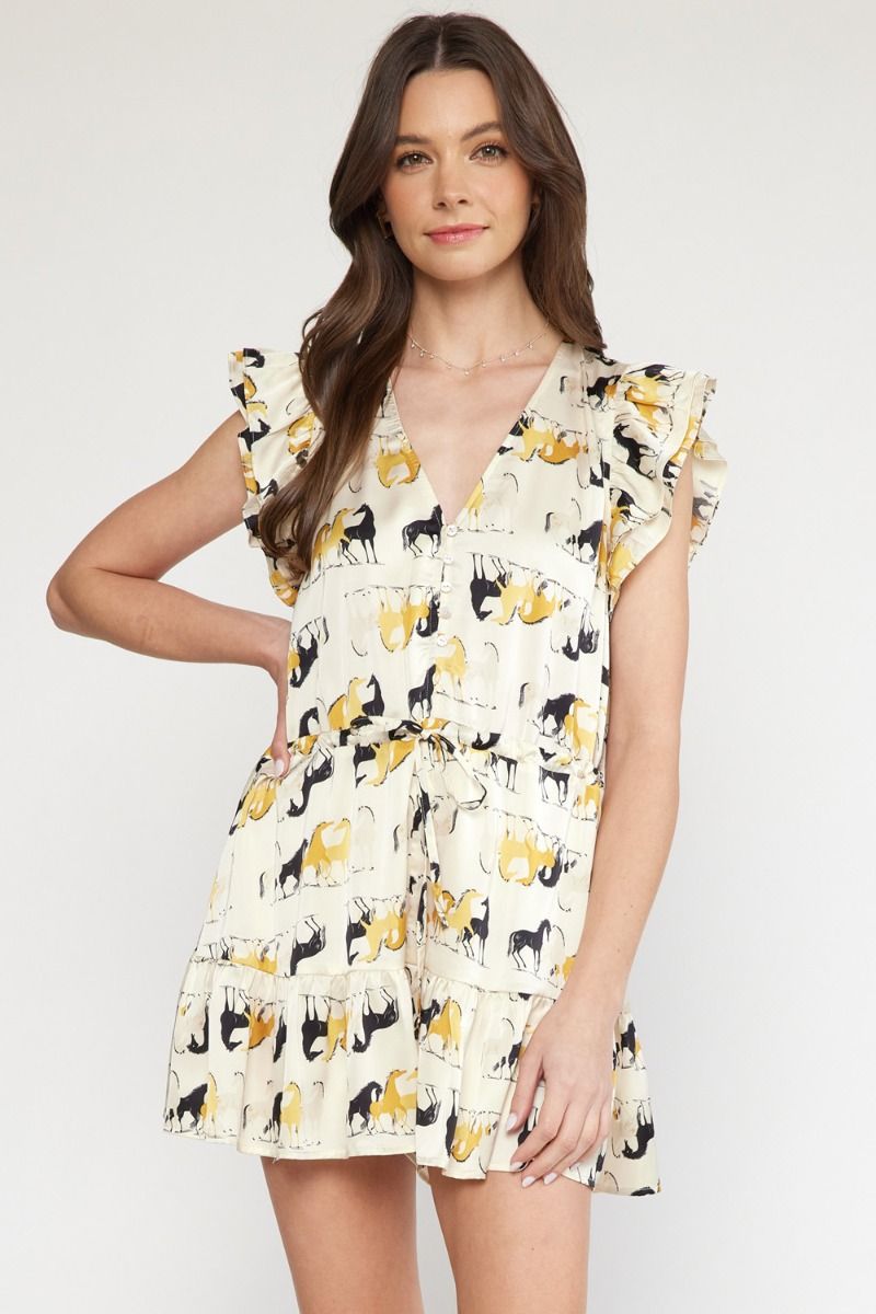 Horse Print Romper - Romper - Surprise Lily