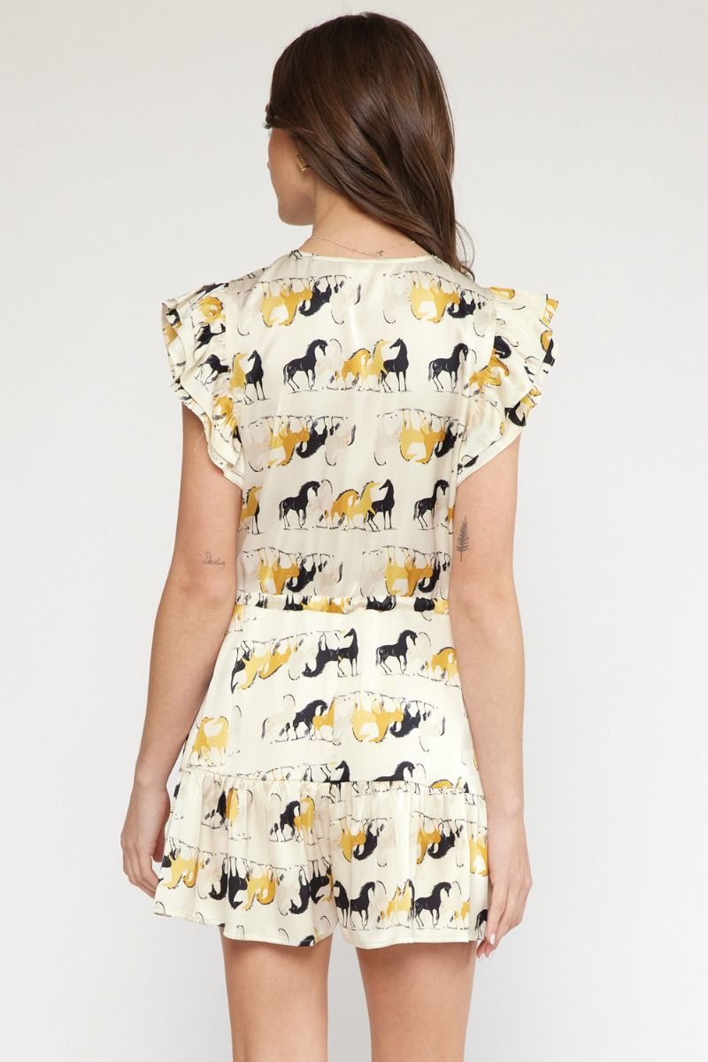 Horse Print Romper - Romper - Surprise Lily