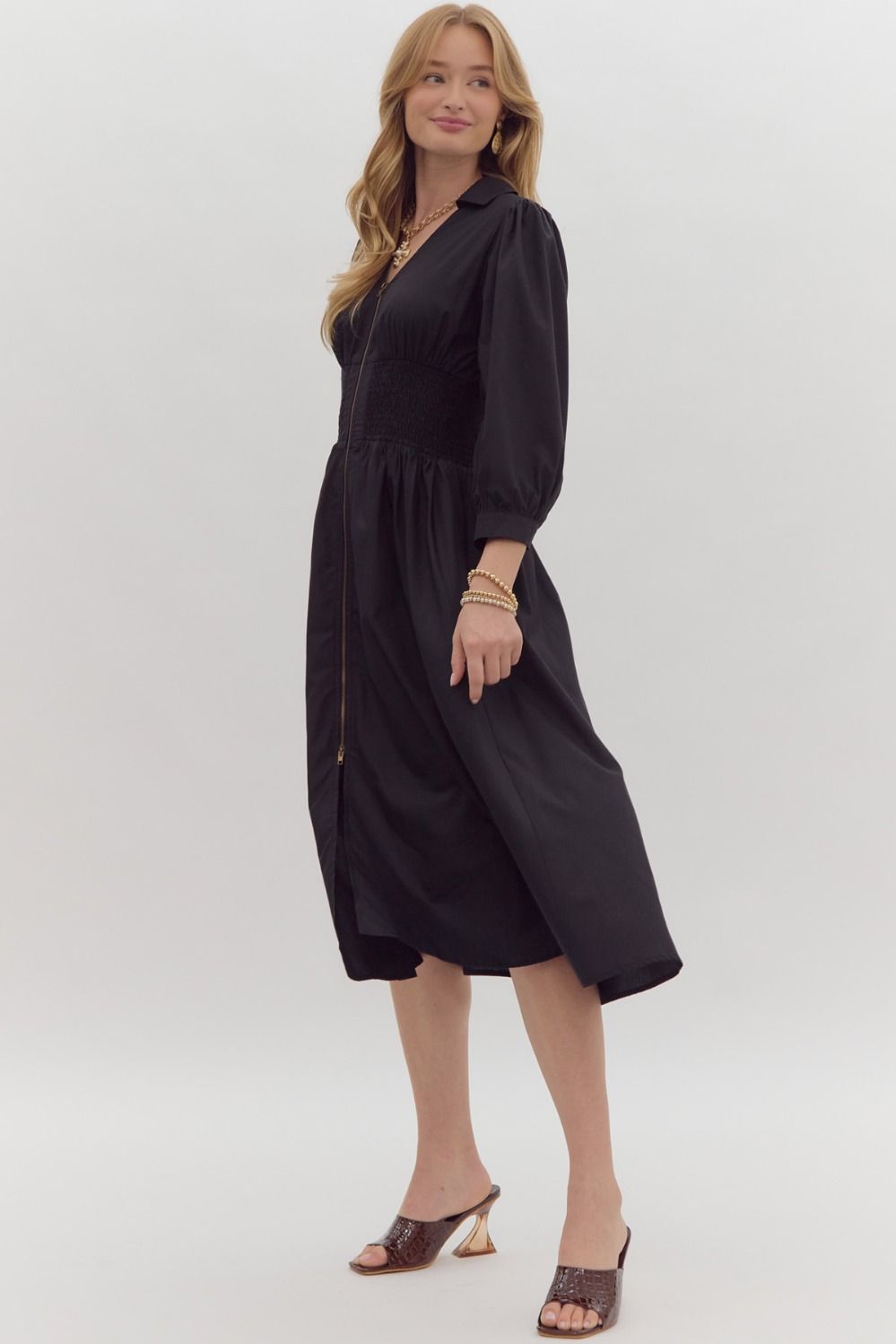 Timeless Little Black Midi Dress - Dress - Midi - Surprise Lily