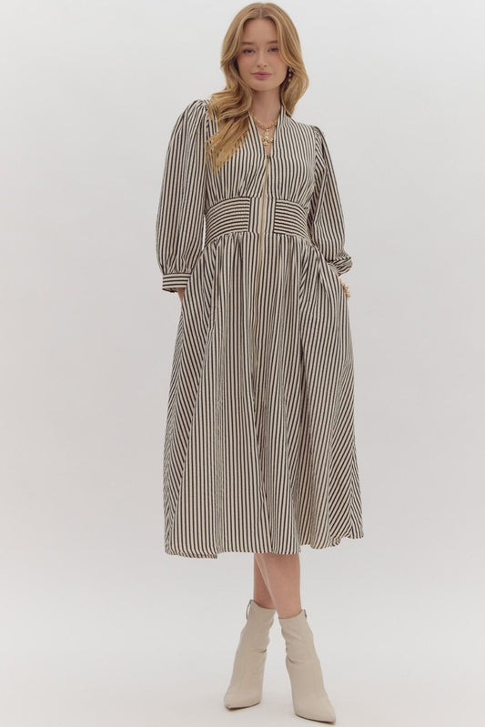 Delilah Striped Midi Dress