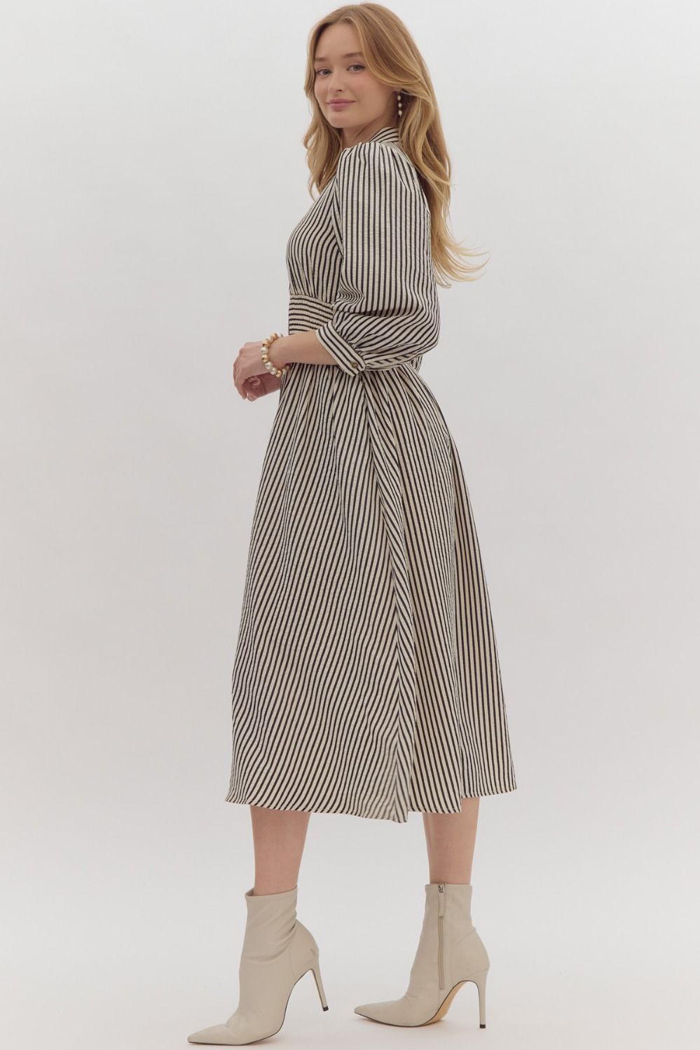 Delilah Striped Midi Dress - Dress - Midi - Surprise Lily