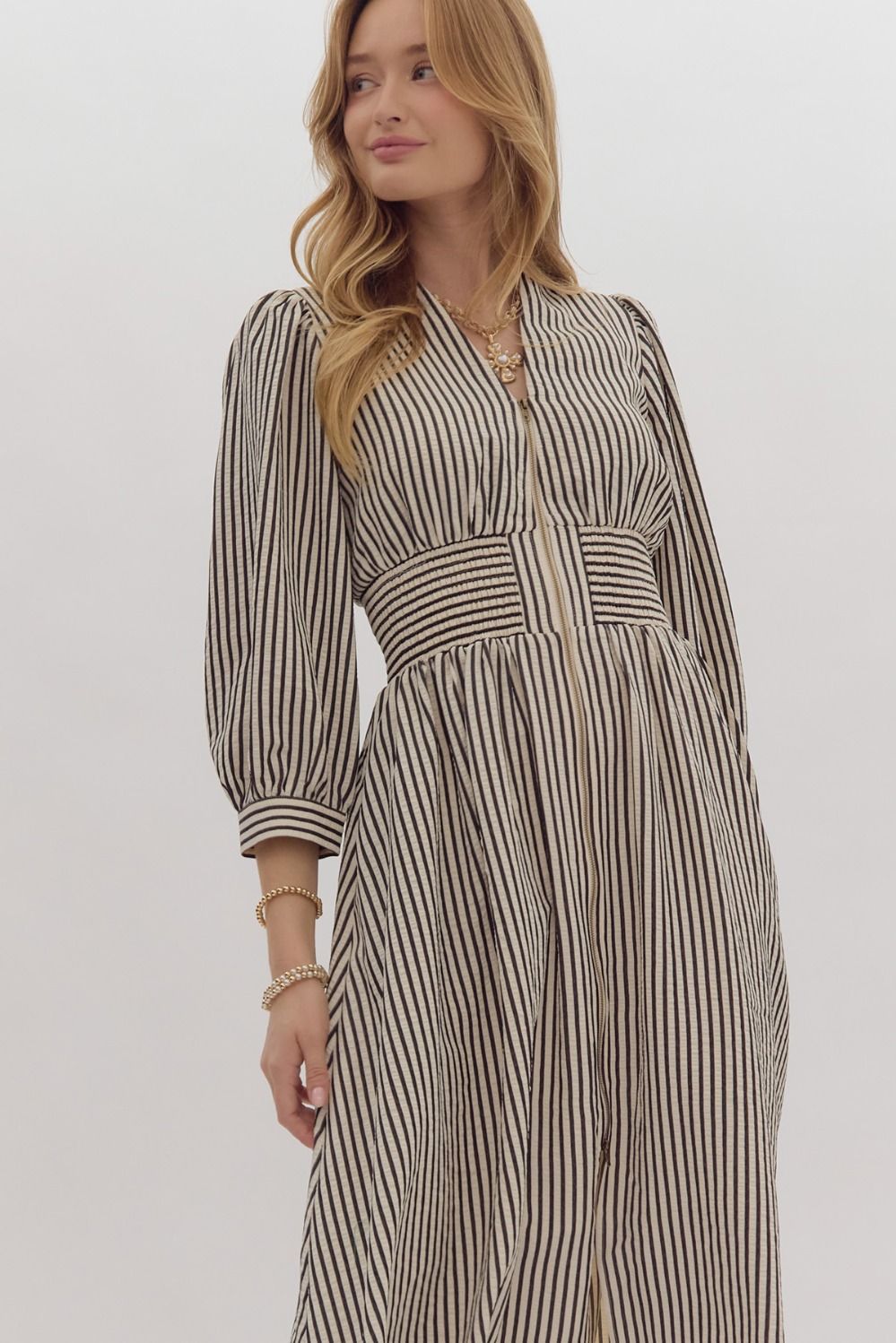 Delilah Striped Midi Dress - Dress - Midi - Surprise Lily