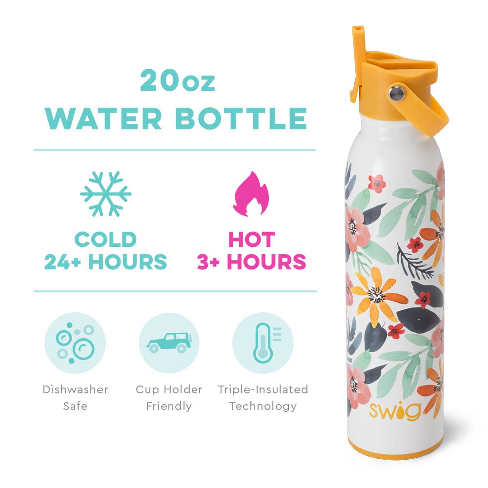 Swig Honey Meadow Flip + Sip Water Bottle (20oz)