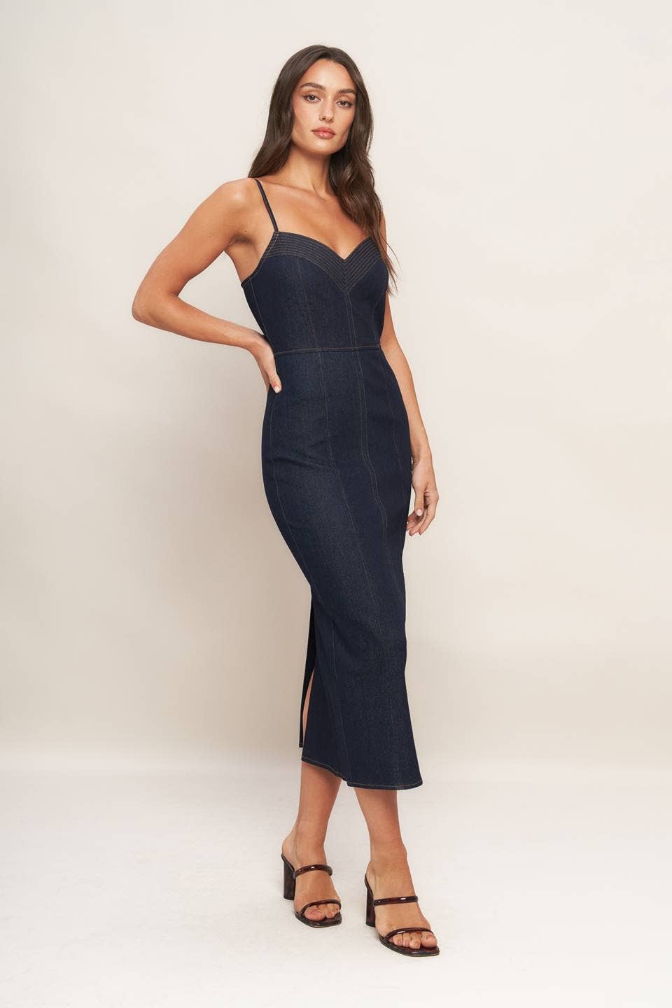 Dark Denim Midi Dress