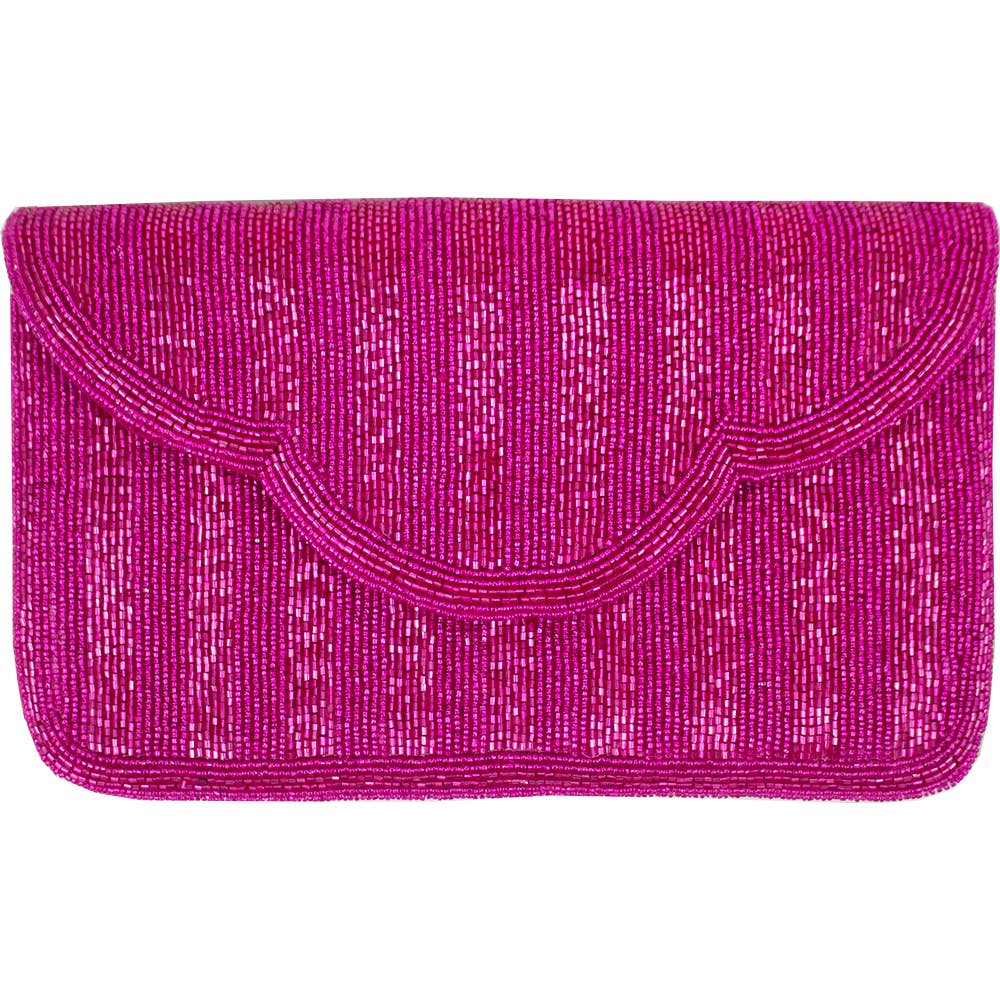 ELEGANT FUCHSIA BEADED CLUTCH - Surprise Lily