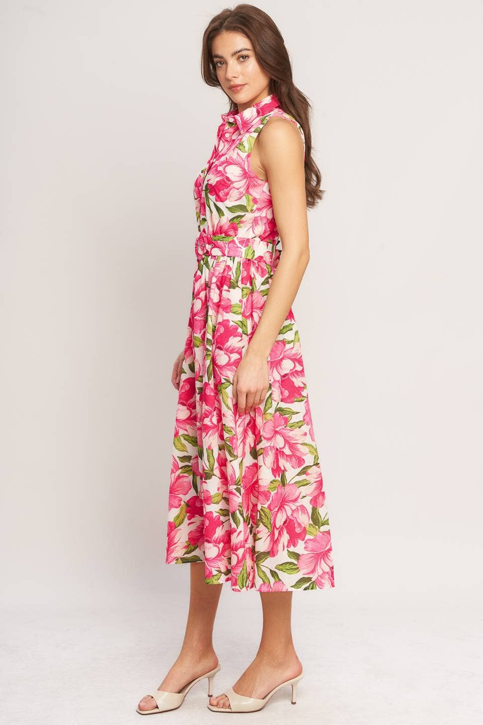 A printed woven midi dress - ID23244 - Surprise Lily