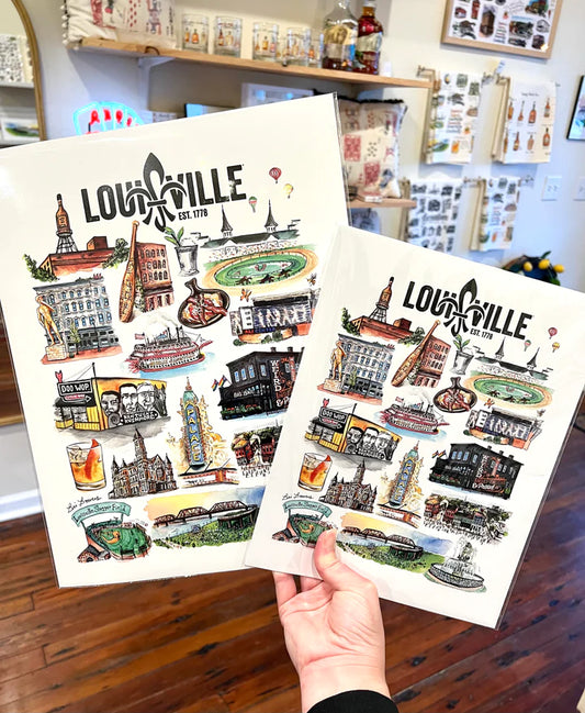 Bri Bowers Louisville City Guide Print - Home Goods - Surprise Lily