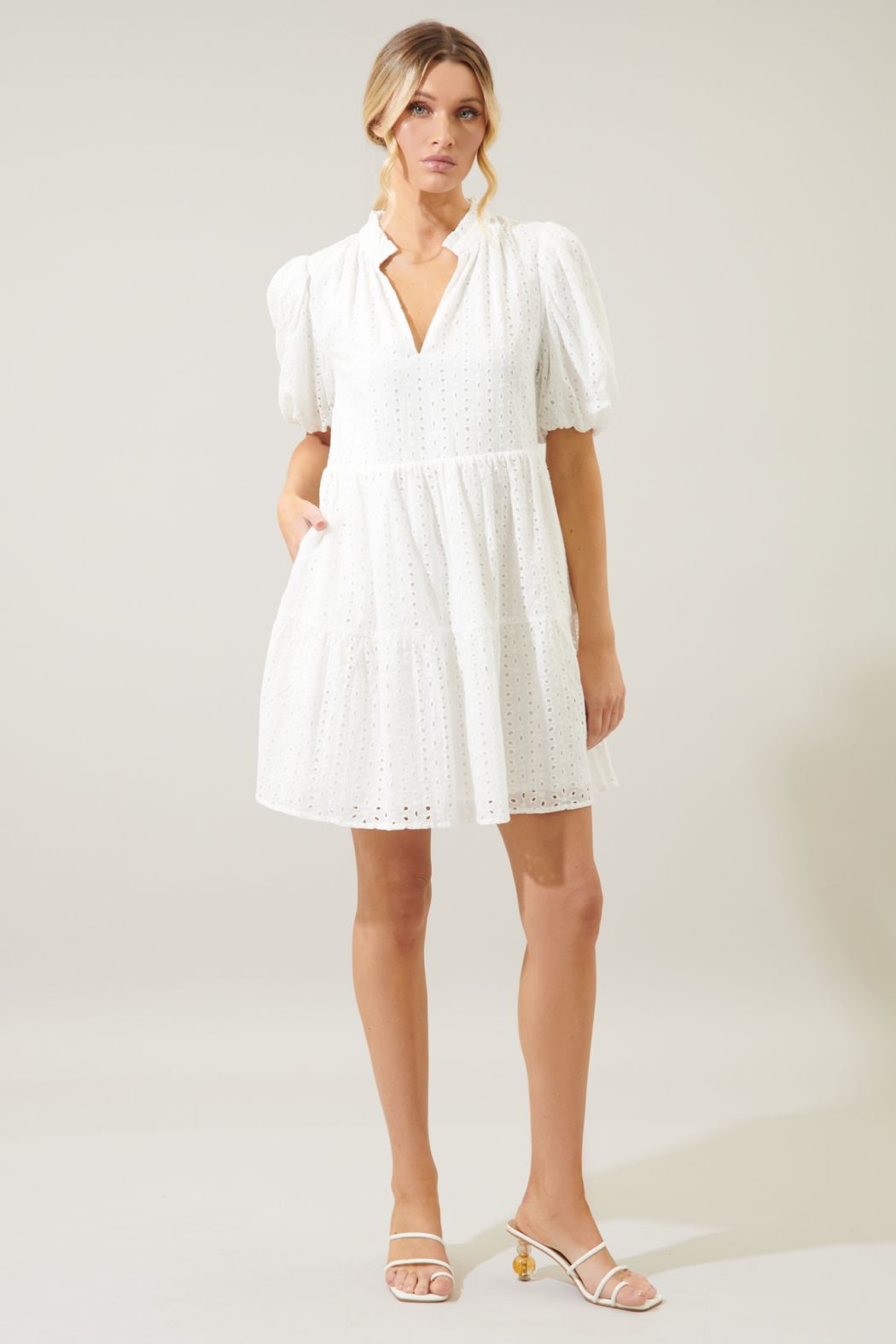 Jacey Eyelet Mini Dress