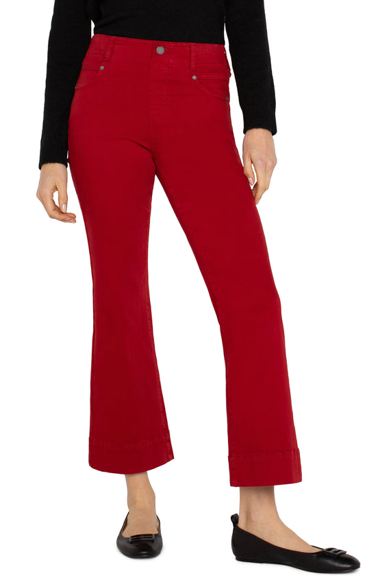 Liverpool Gia Crop Flare in Carnelian - Jeans - Surprise Lily